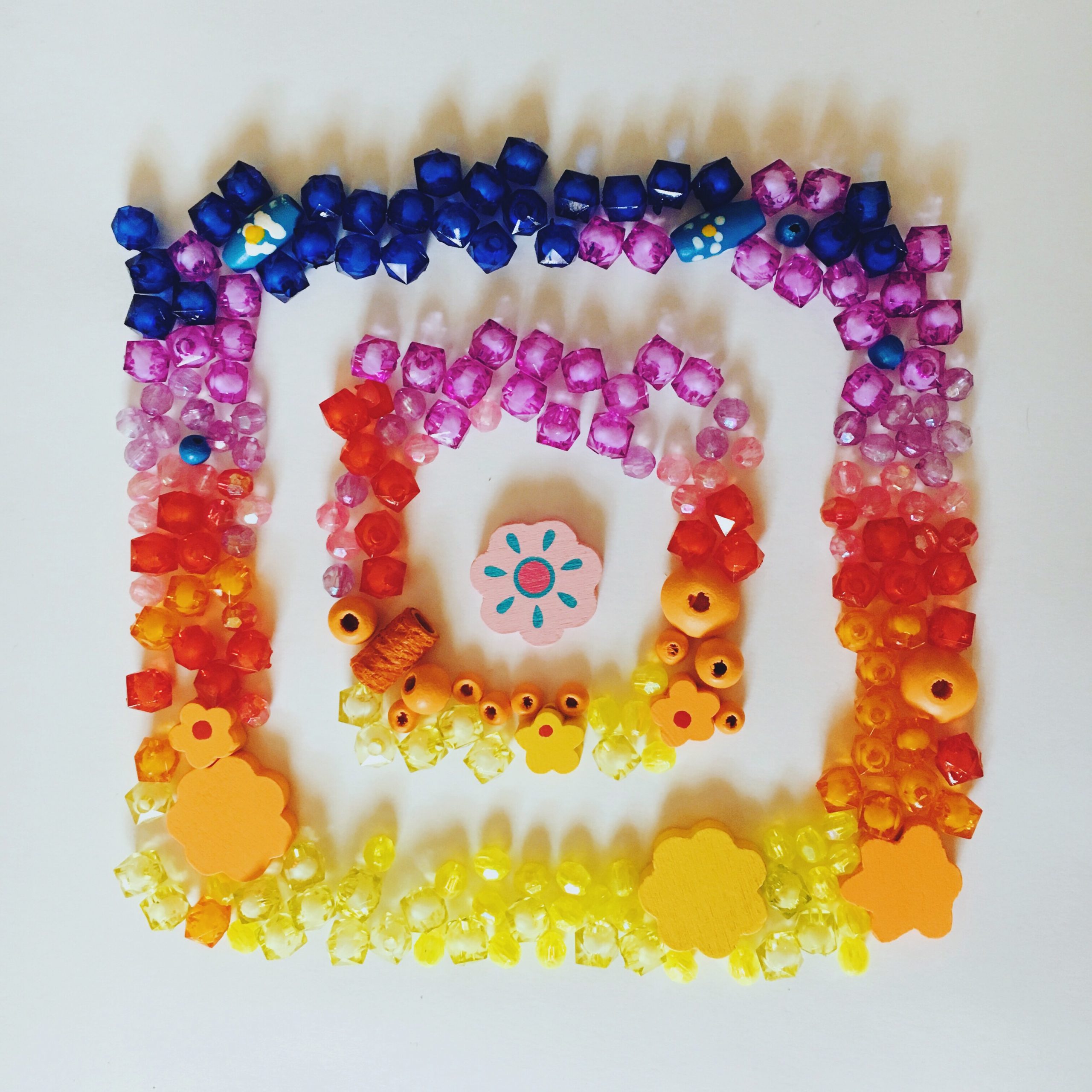 Instagram logo made from beads