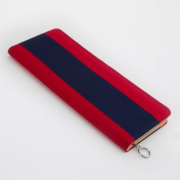 red and blue needle case