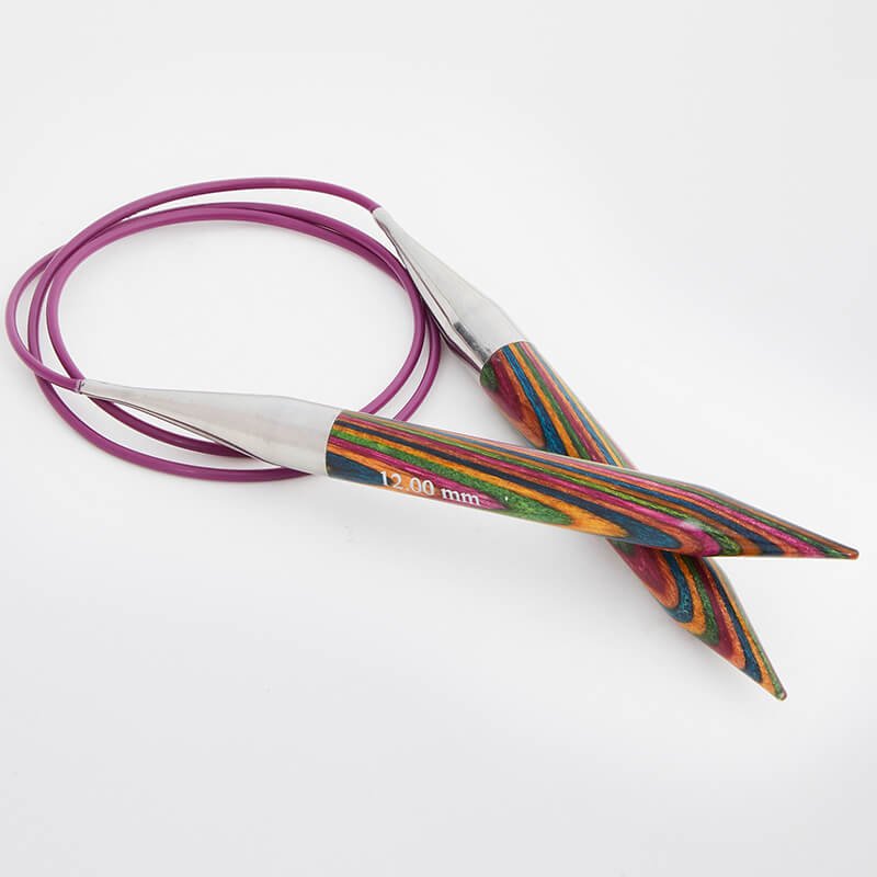 Multi-Color Knit Pro 120 cm x 10 mm Symfonie Fixed Circular Needles 