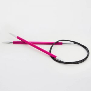 KnitPro Zing fixed circular needle ruby