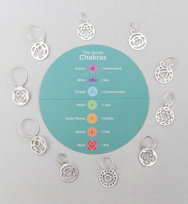 KnitPro Mindful Chakra Sterling Silver Plated Stitch Markers