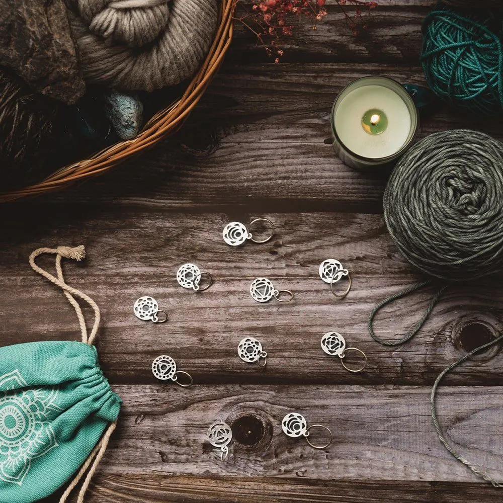 KnitPro Mindful Chakra Sterling Silver Plated Stitch Markers