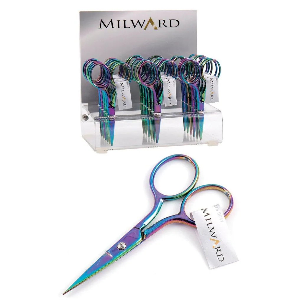 rainbow colours embroidery scissors