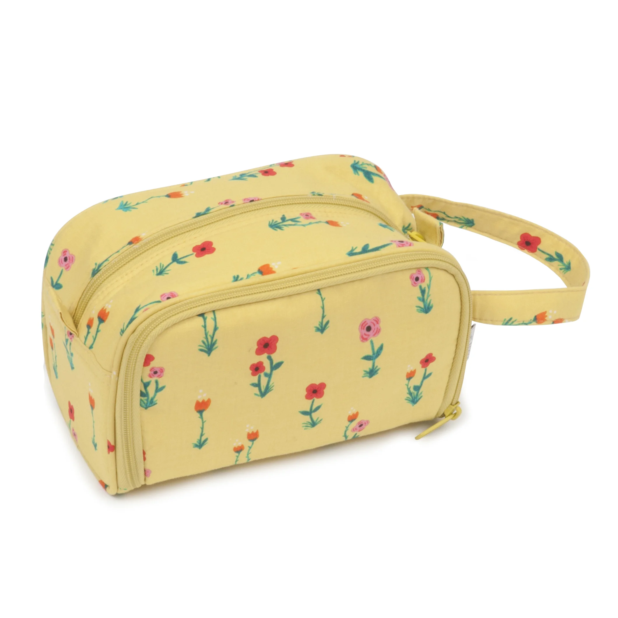 bright yellow flowery bag