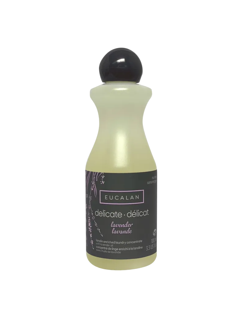 a bottle of Eucalan with a black cap